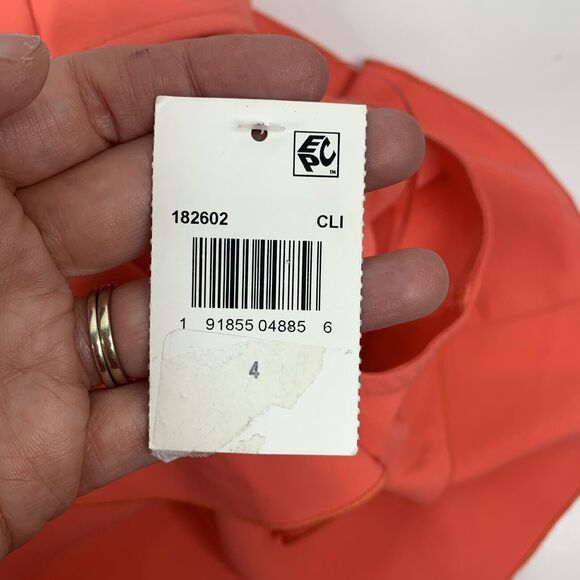 Trina Turk Size 4 Jumpsuit Josephine Coral Ruffle Cold Shoulder Trouser Coral - Picture 8 of 12